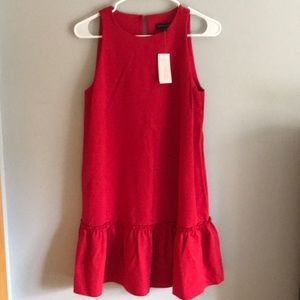 Banana republic red drop waist shirt dress 4P